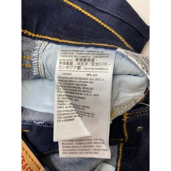 Levi's 724 Straight Jeans Women's 25 0 XS Dark Blue Short‎ Stretchy Denim NEW - Picture 11 of 16